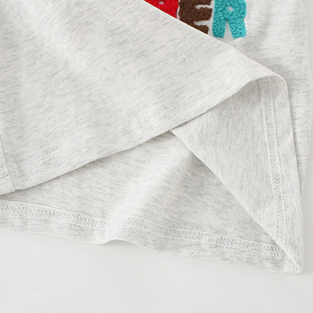Camiseta de niño con bordado de animales