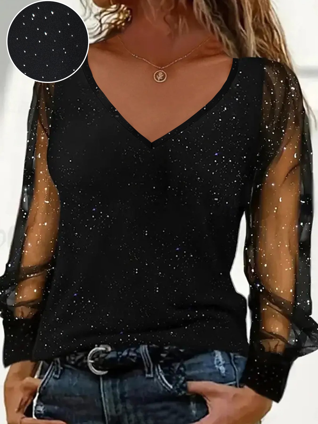 Camiseta de cuello en pico