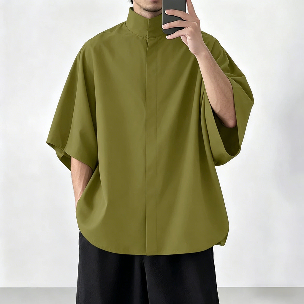 Camisa casual de hombro caído