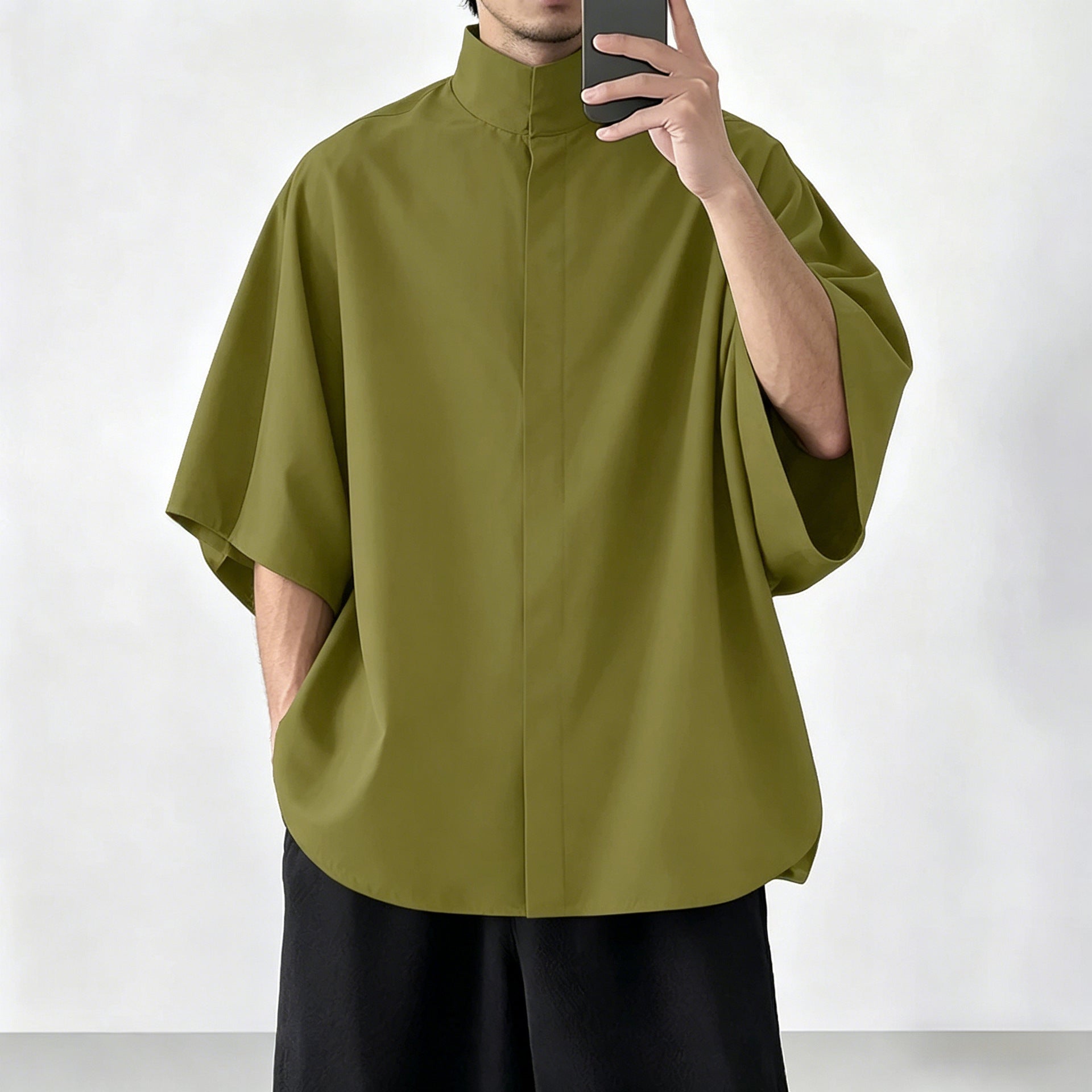 Camisa casual de hombro caído