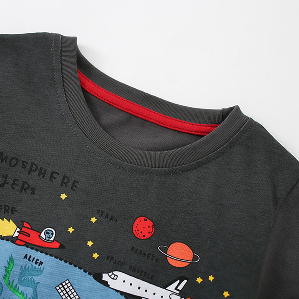 Camiseta de niño de cuello redondo