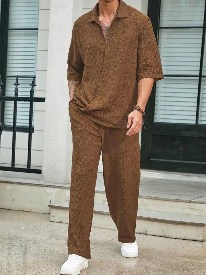 Conjunto de lino: camiseta y pantalón