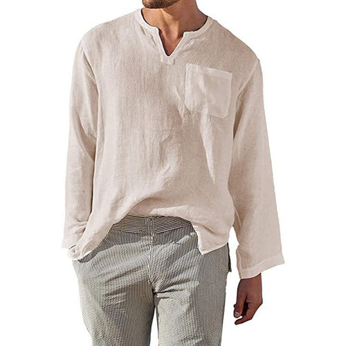 Camisa de lino de manga larga