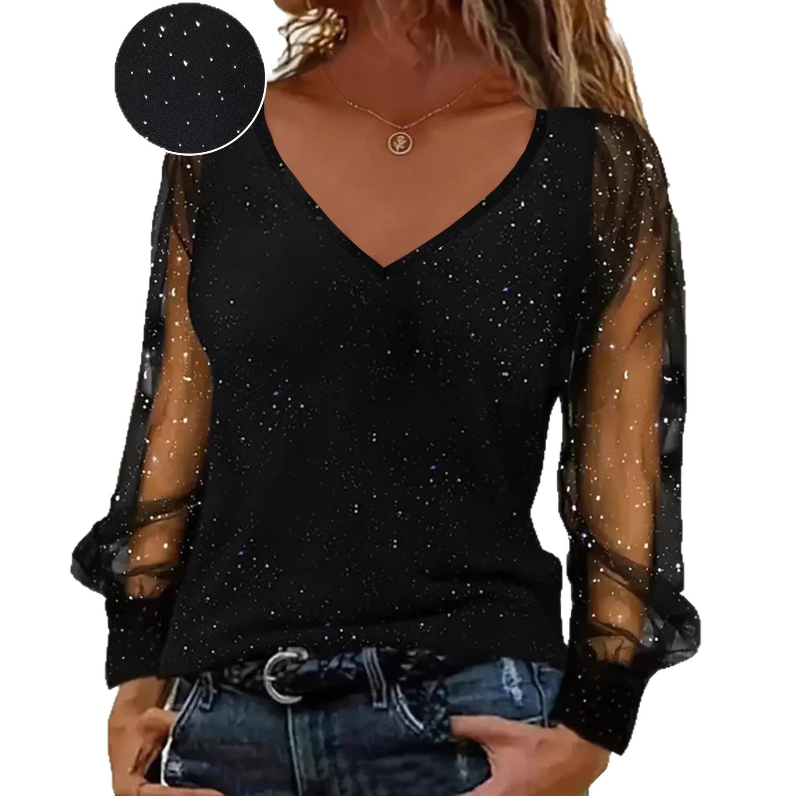 Camiseta de cuello en pico