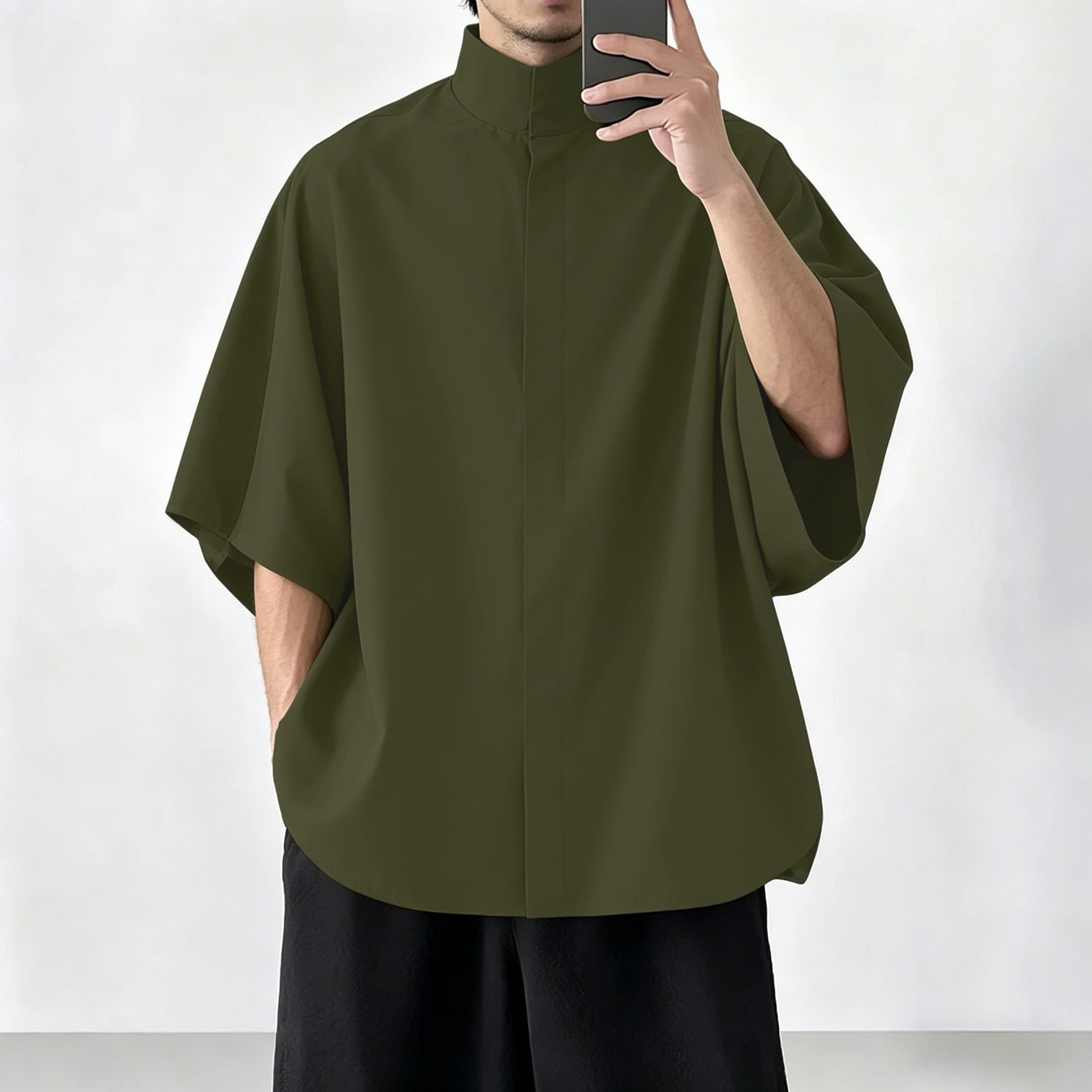Camisa casual de hombro caído